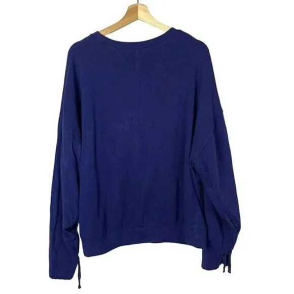 Fabletics Indigo Blue Sadie Scrunch Sleeve Pullover Sweatshirt XL - Picture 4 of 6